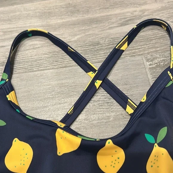 Hanna Andersson Black and Lemon Print One Piece Swimsuit 🍋 - Picture 4 of 8